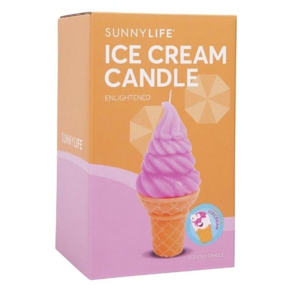 SunnyLife 3-D Pink Ice Cream Cone Candle - Picture 1 of 3